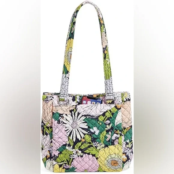 Vera Bradley Women's Cotton Multi-Compartment Shoulder Satchel Purse - Picture 5 of 7